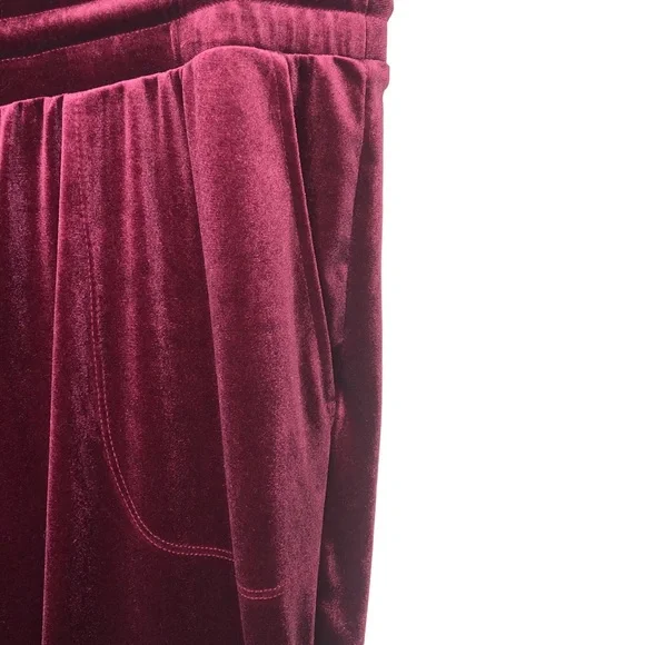 NEW Torrid Velvet Ankle Pants 2X Zinfandel Elastic Waist Lounge NEW WITH TAGS - Picture 6 of 9